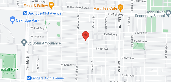map of 38 W 44TH AVENUE
